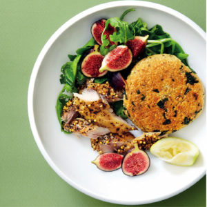 Read more about the article Smoked mackerel with vegetarian patties and fig salad