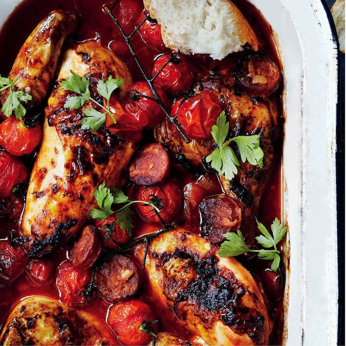 You are currently viewing Chicken and chorizo bake