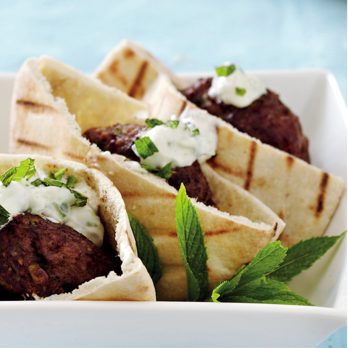You are currently viewing Greek lamb burgers in pita pockets
