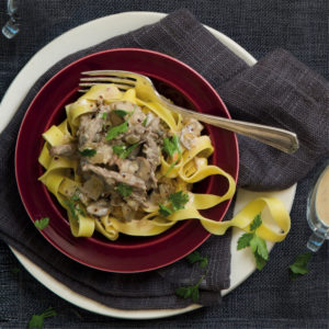Read more about the article Beef stroganoff with tagliatelle