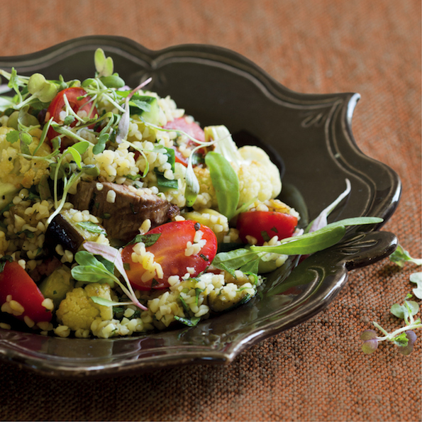 Read more about the article Brinjal, cauliflower and ostrich tabbouleh