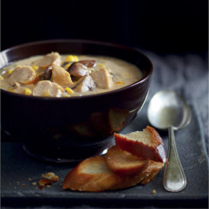 Read more about the article Creamy chicken soup with croutons