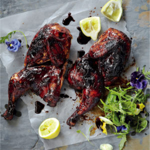 Read more about the article Honey and soy spatchcock chicken with herb salad