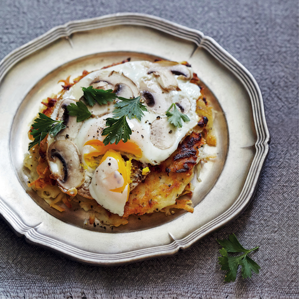Read more about the article Roast-garlic hash browns with mushroom-stuffed eggs