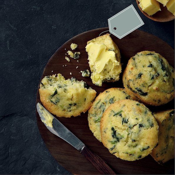Spinach and feta maize meal muffins