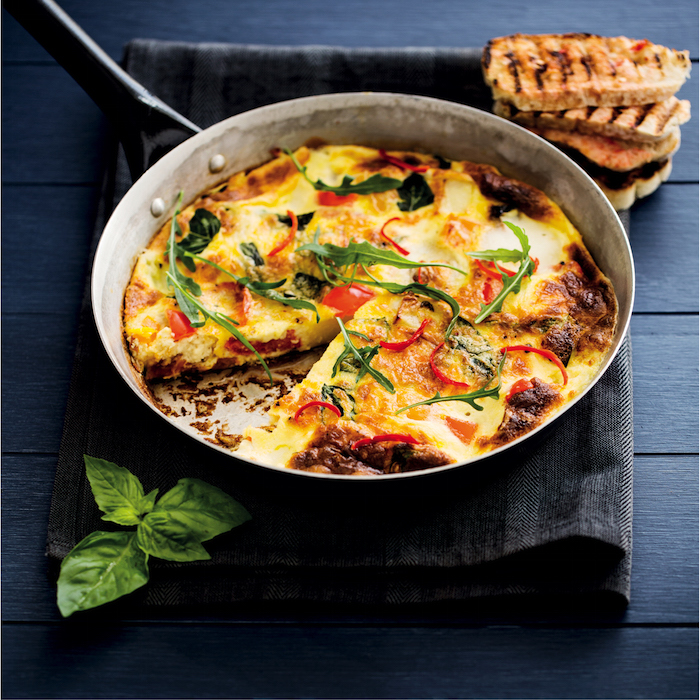 Sweet pepper and chilli frittata