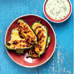 Read more about the article Baked chilli poppers with coriander mayo
