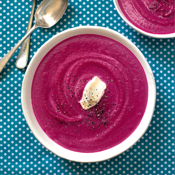 Beetroot and sweet potato soup