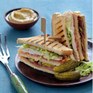 Read more about the article Cheat’s hummus and bacon club sandwiches