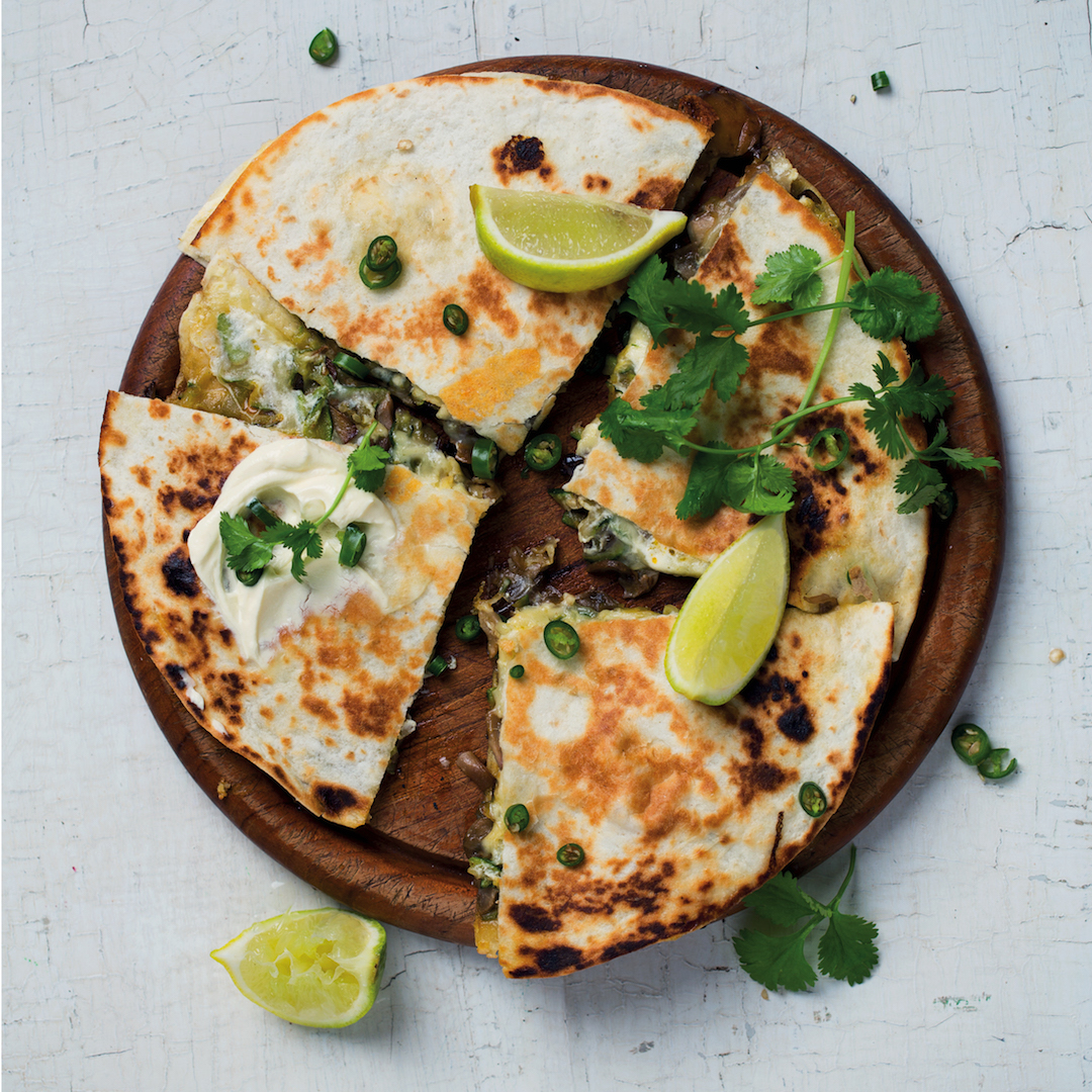 You are currently viewing Mushroom and baby marrow quesadillas