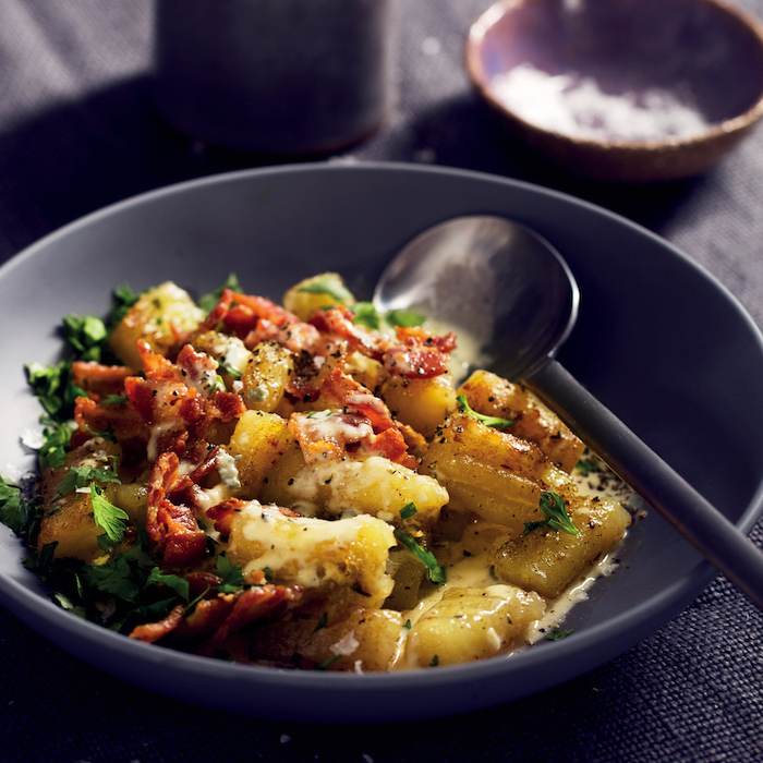 You are currently viewing Sweet potato gnocchi with Gorgonzola and bacon