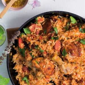 Read more about the article Chicken and chorizo rice pot