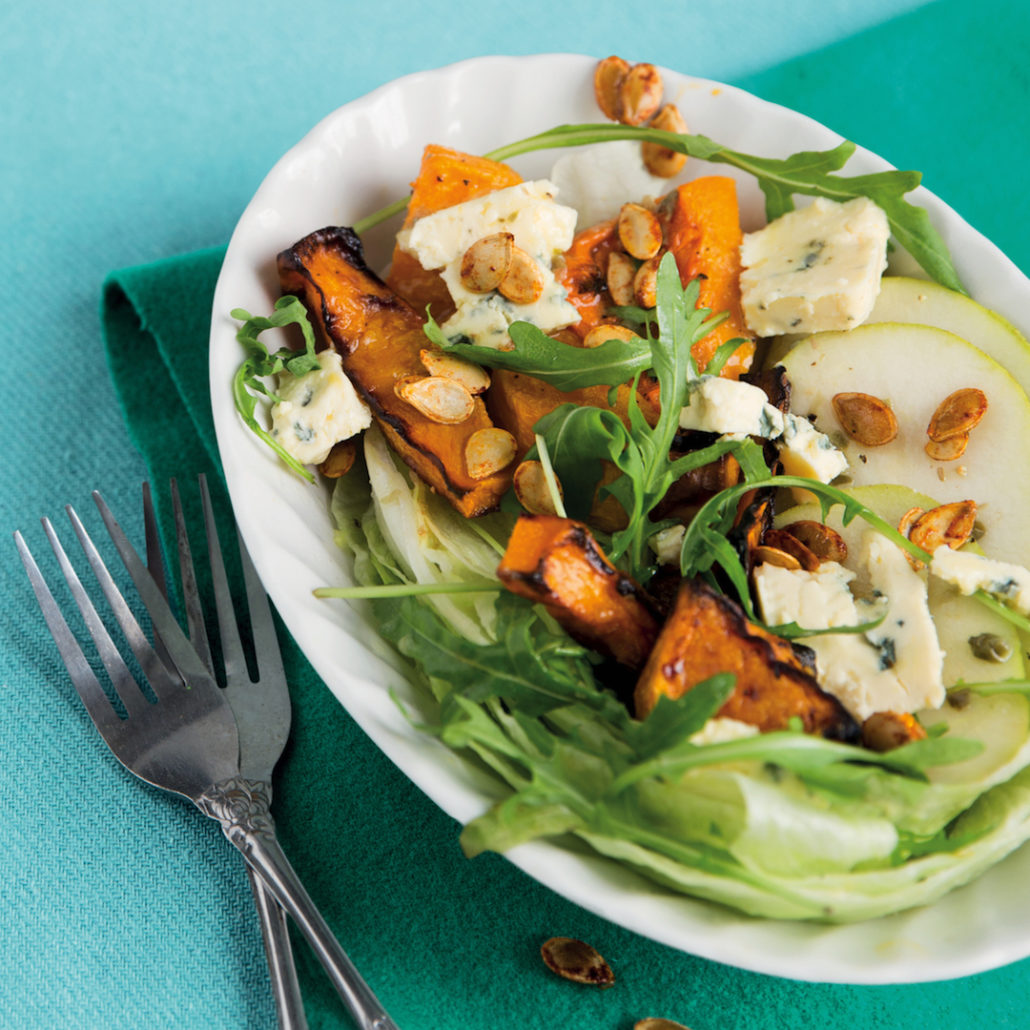 Roast butternut salad with butternut seed sprinkle MyKitchen