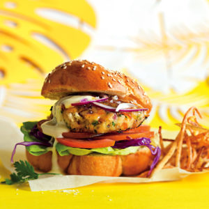 Read more about the article Apricot-glazed snoek burgers with shoestring fries
