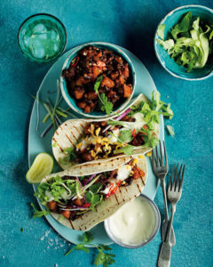 Read more about the article Sweet potato and black bean tacos with garlic aioli