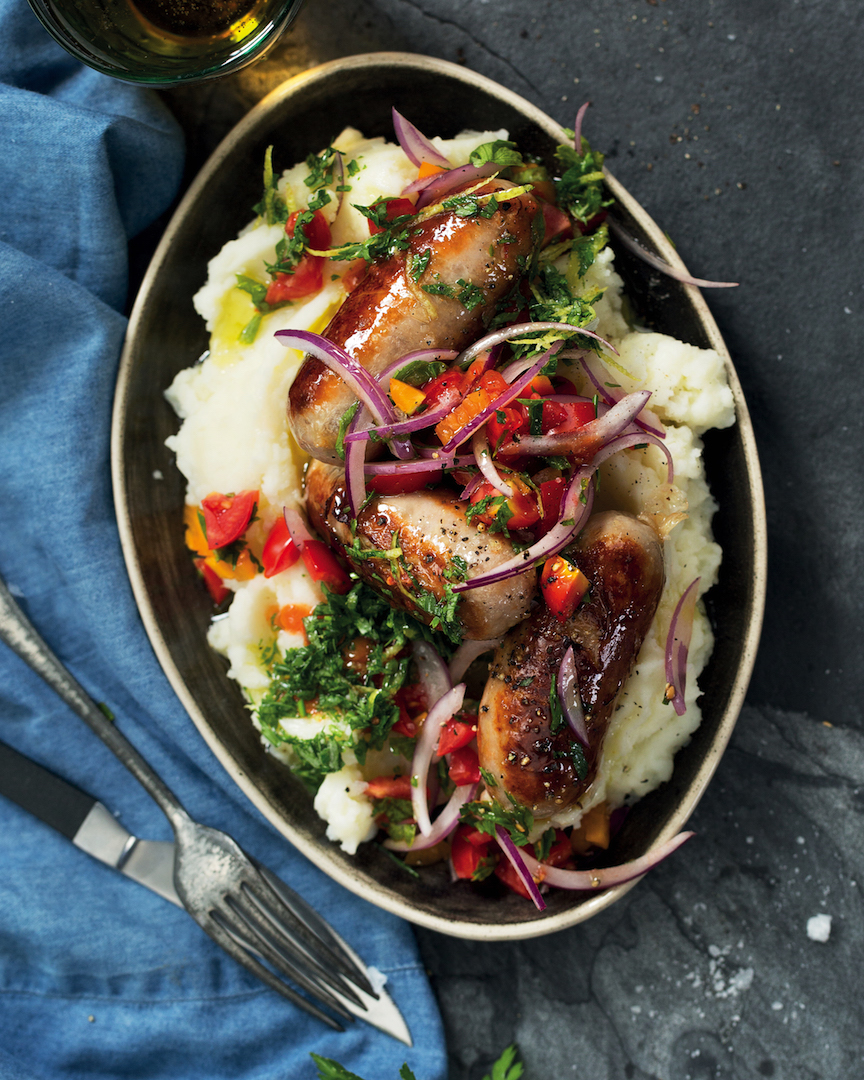 Read more about the article Fancy pork bangers and mash