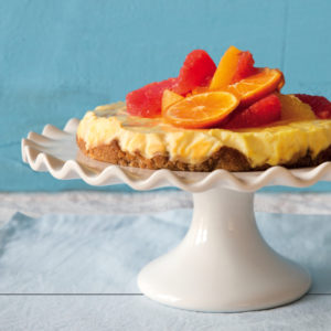Read more about the article Labneh cheesecake with peanut crust and citrus compote
