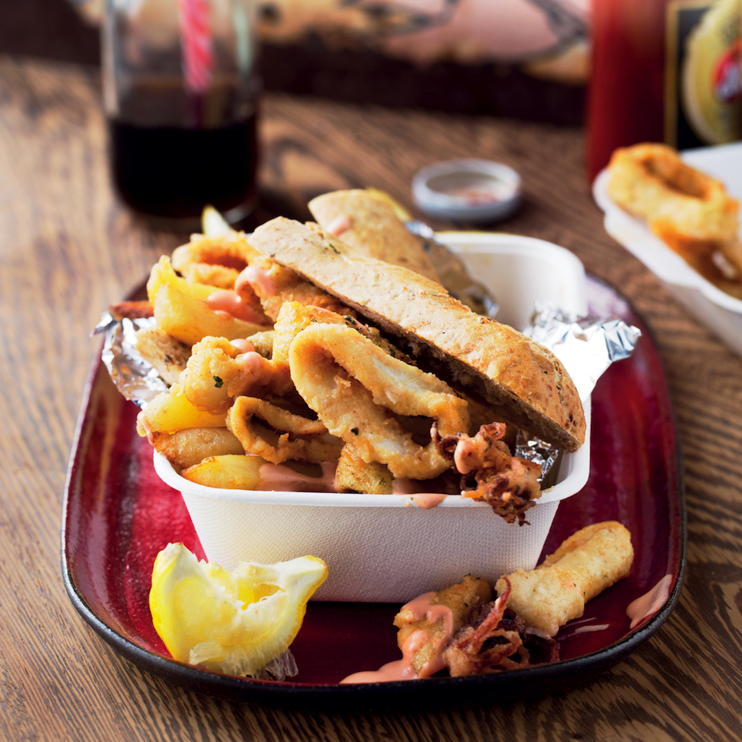 Read more about the article Calamari and chips gatsby