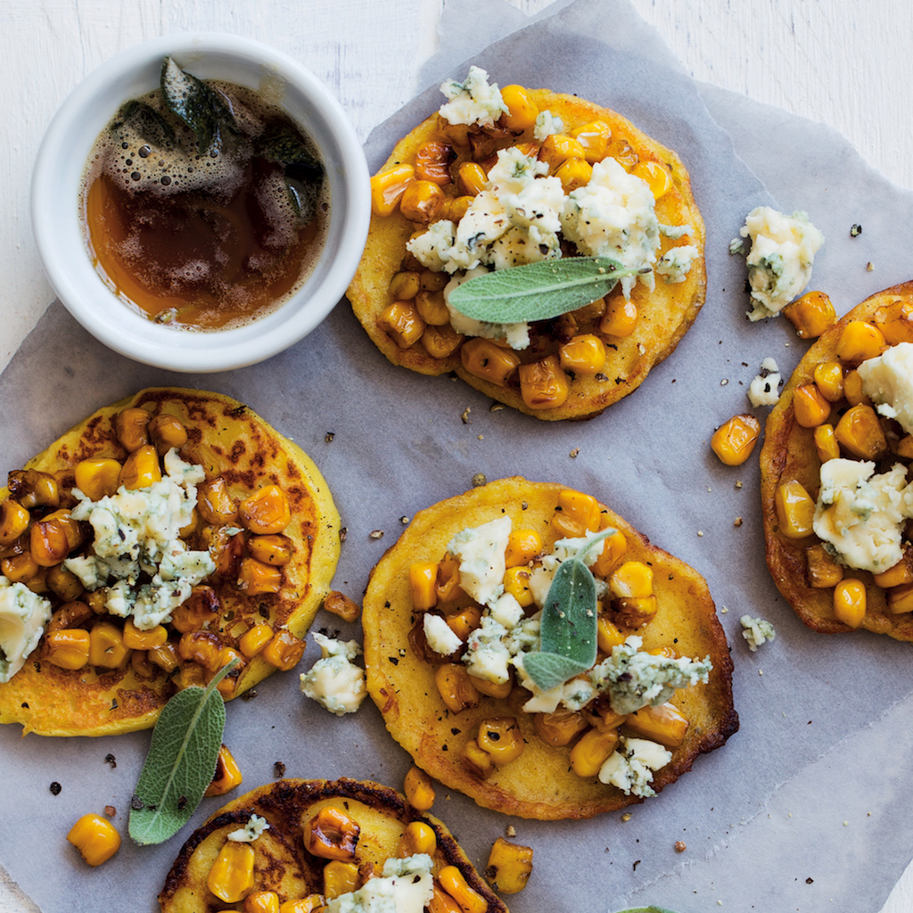 Read more about the article Gem squash blini with charred corn and sage butter
