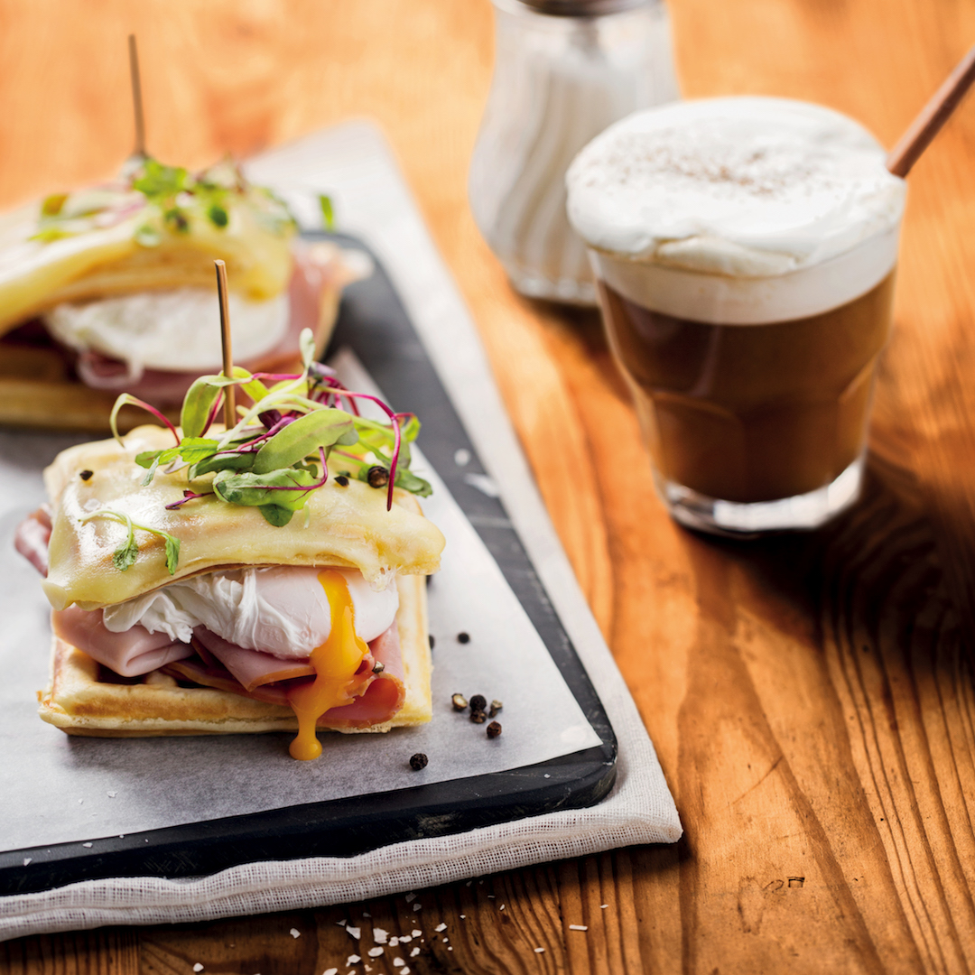 You are currently viewing Croque madame waffles