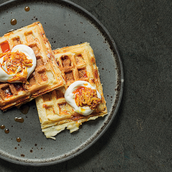 Read more about the article Pap waffles with atchar yoghurt