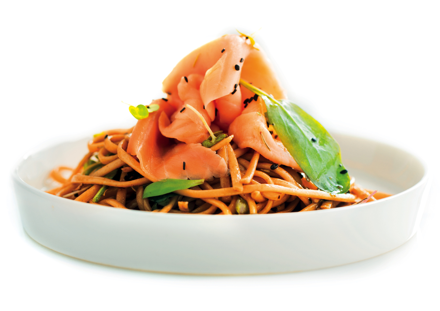 Read more about the article Smoked salmon noodle salad with balsamic dressing