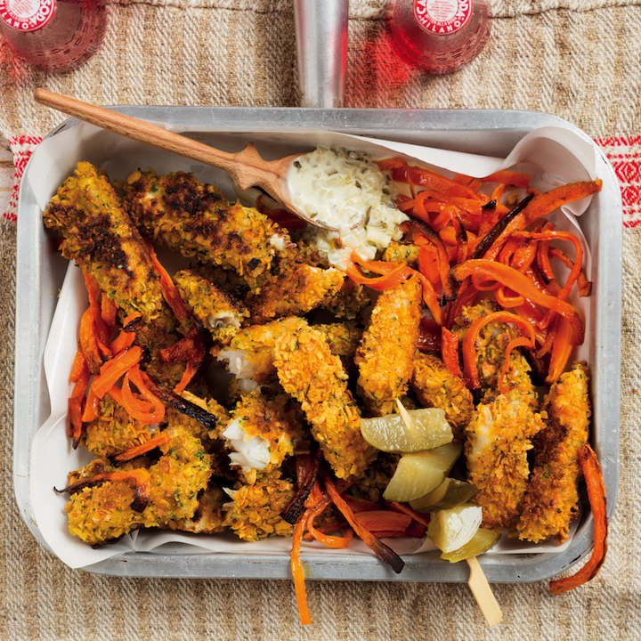 Read more about the article Cornflake-crusted fish fingers with carrot fries