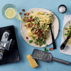 Read more about the article Kayla’s bacon and pea carbonara