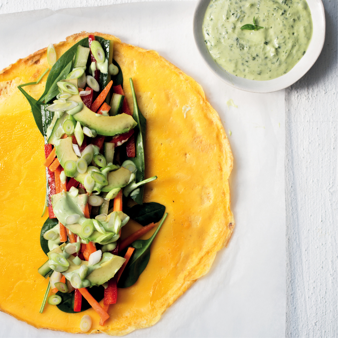 Read more about the article Egg wraps with basil mayo