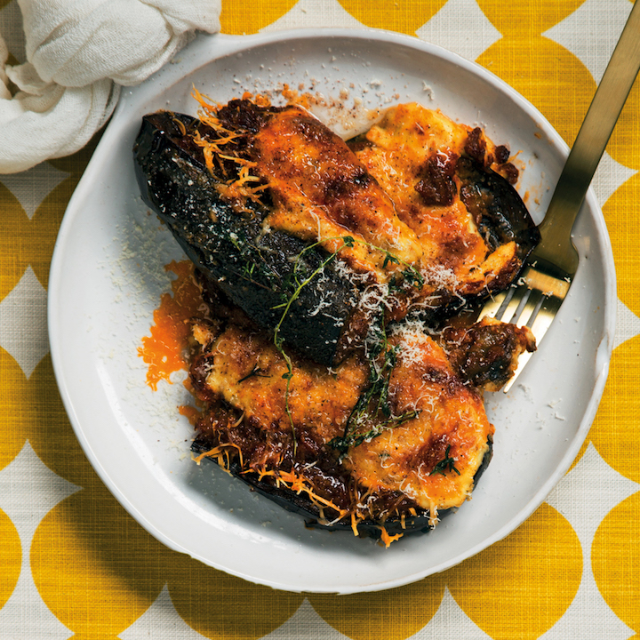 Read more about the article Bolognese-stuffed brinjals
