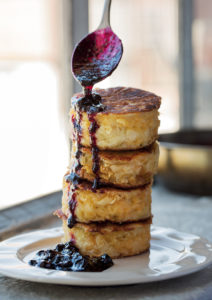 Read more about the article The fluffiest Cheddar crumpets ever, with baked blueberry jam