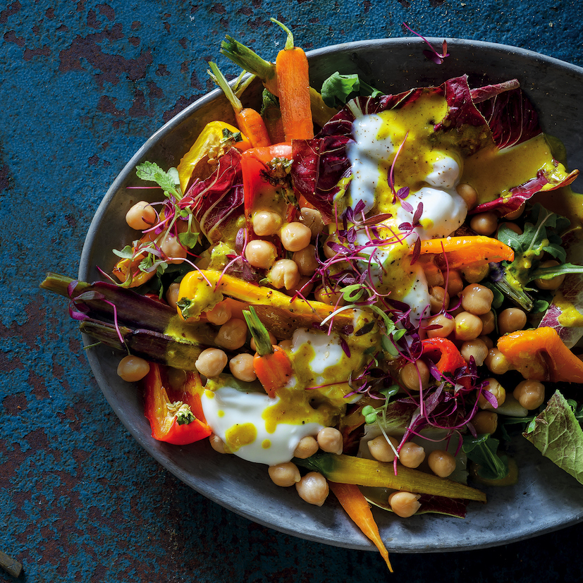 You are currently viewing Turmeric-tahini chickpea salad