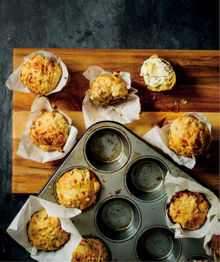 Bacon and cheese beer muffins
