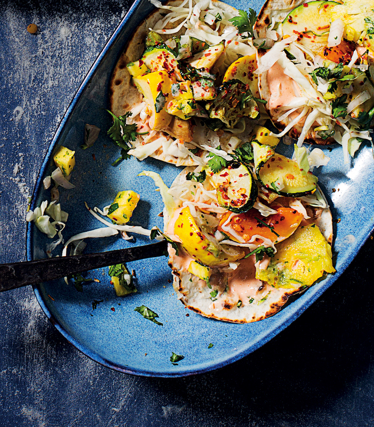 Read more about the article Rainbow squash tortillas with pineapple salsa and yogurt sauce