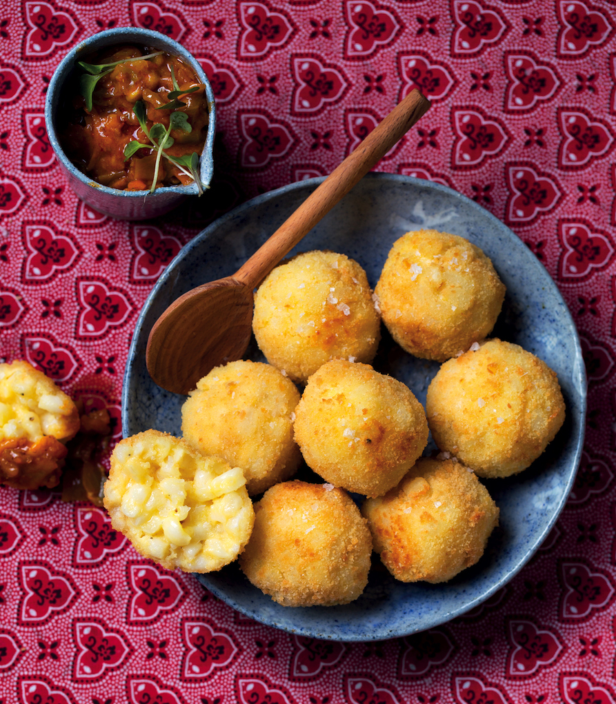 Read more about the article Deep-fried samp and cheese balls with chakalaka