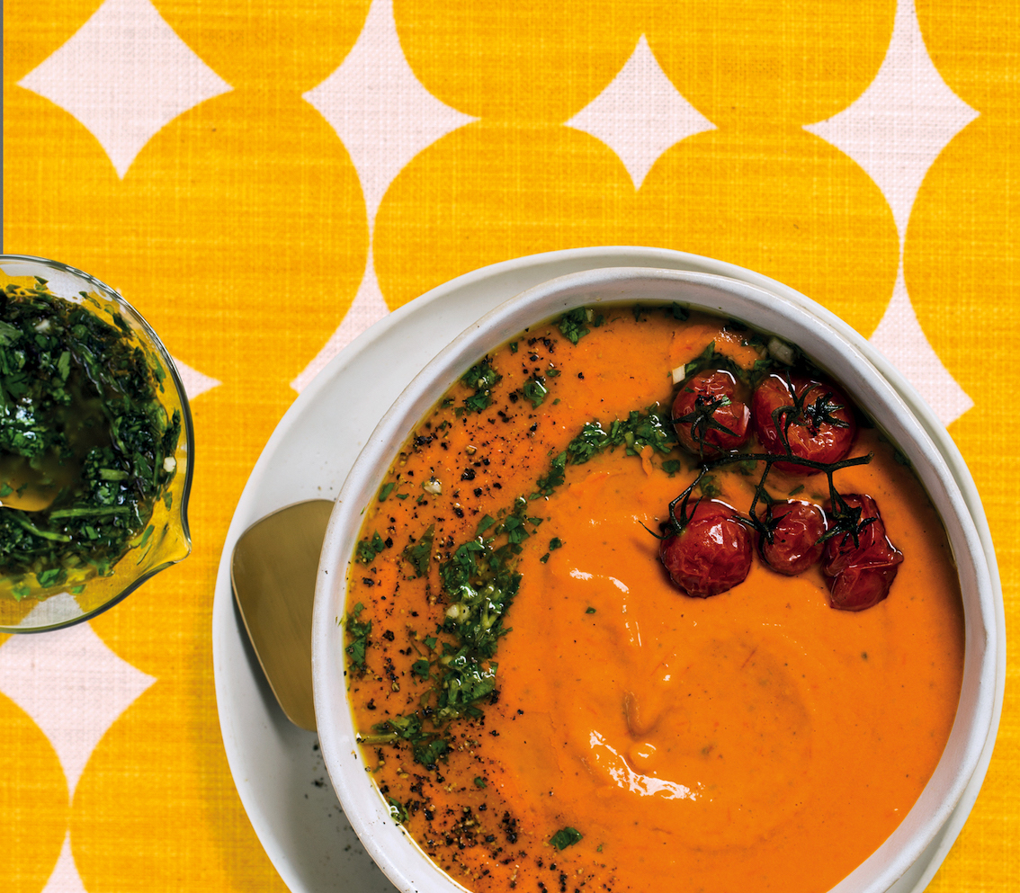 Read more about the article Roast tomato and red pepper soup with gremolata