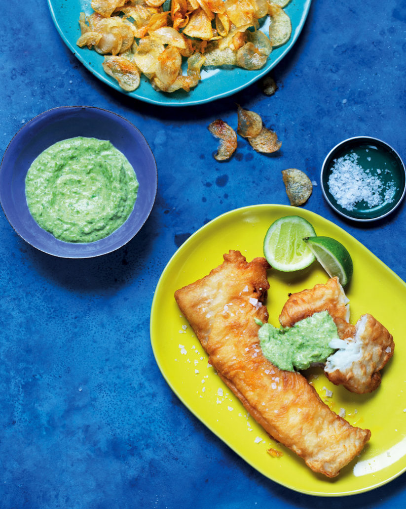 Traditional fish and chips with pea dip MyKitchen