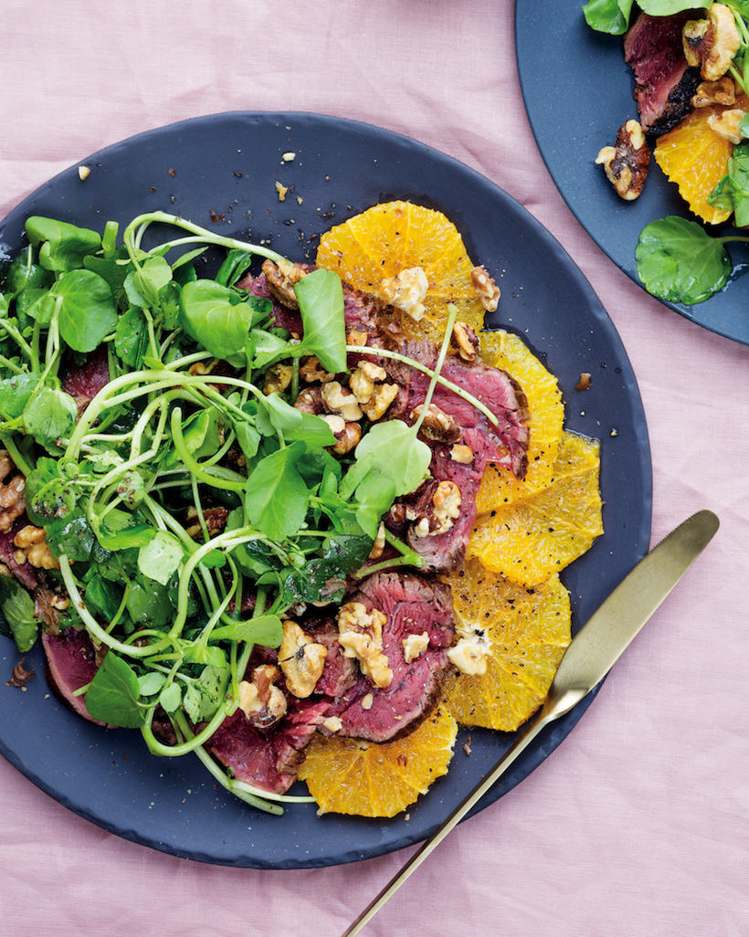 Read more about the article Harissa beef winter salad with orange and watercress
