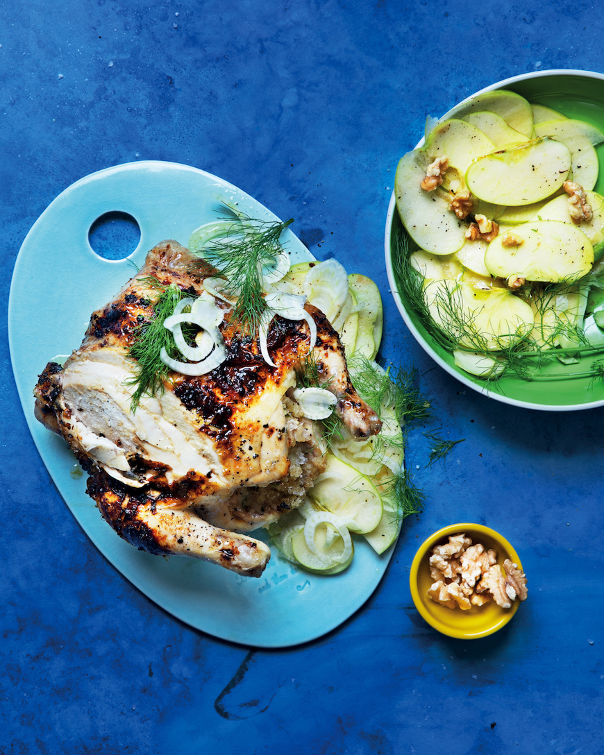 Read more about the article Charred chicken with apple slaw