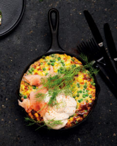 Read more about the article Corn fritter cake with smoked trout and chilli sour cream
