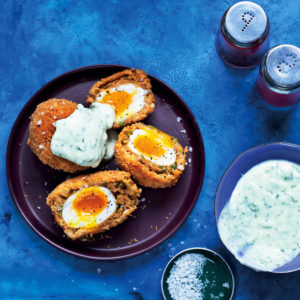 Read more about the article Falafel-style Scotch eggs with green sauce
