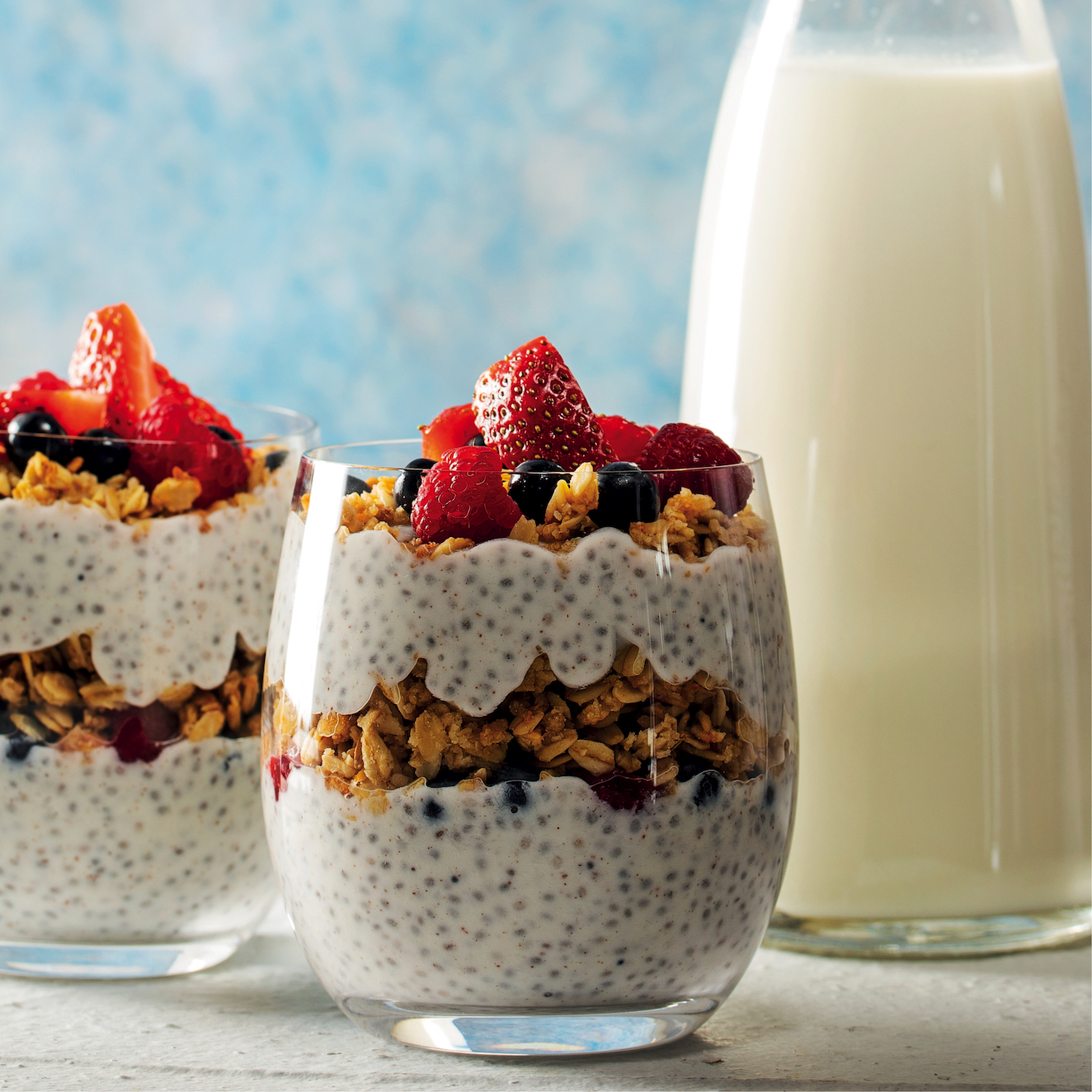 Yoghurt and chia seed breakfast puddings - MyKitchen