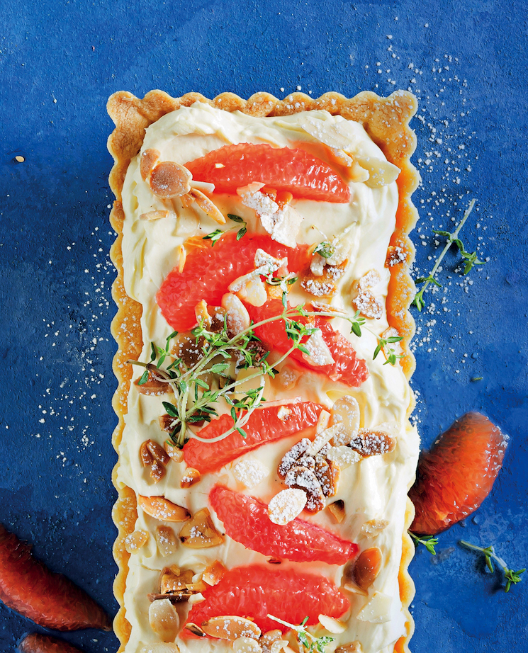 Read more about the article Grapefruit, thyme and mascarpone tart