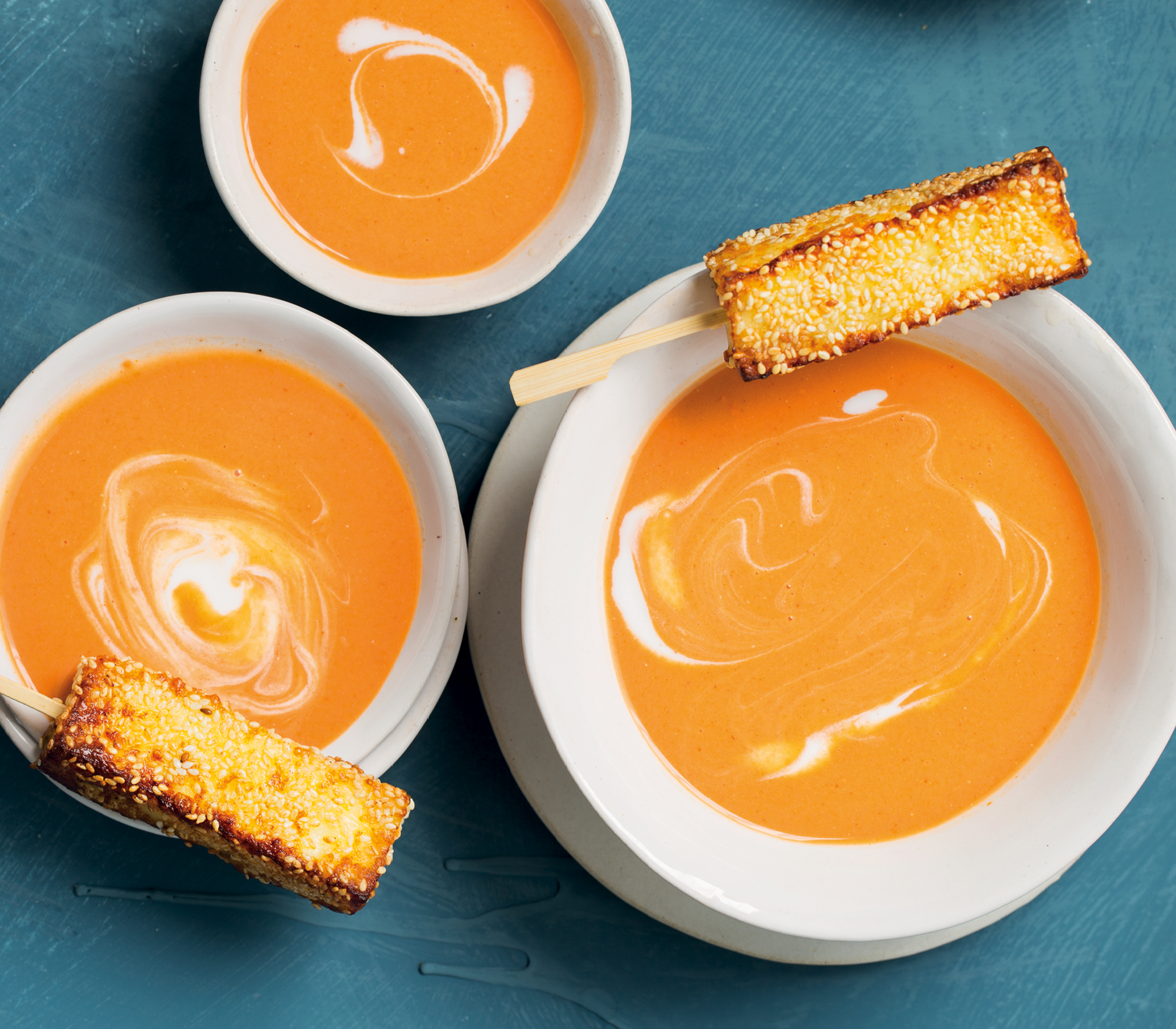 You are currently viewing Tinned tomato soup with halloumi sticks