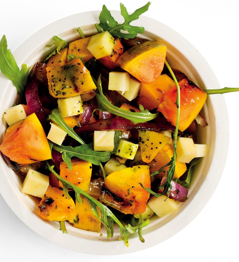 Grilled pawpaw and red onion salad with spicy dressing MyKitchen