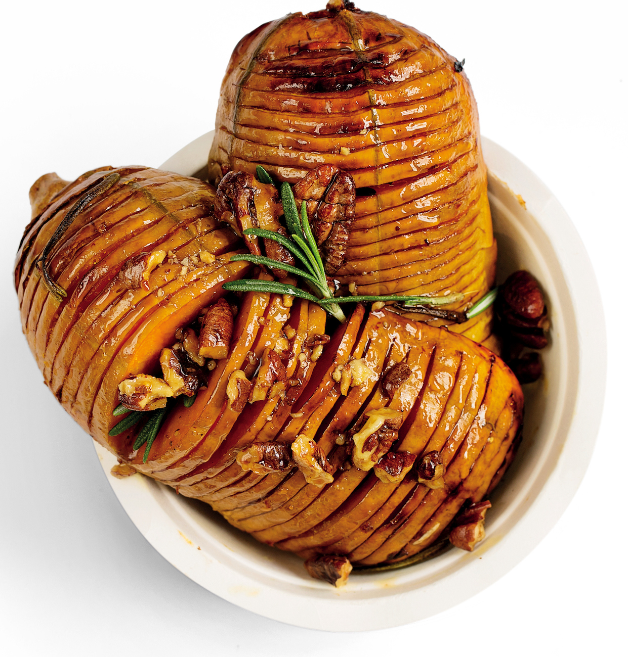 You are currently viewing Hasselback butternut with pecan and honey butter
