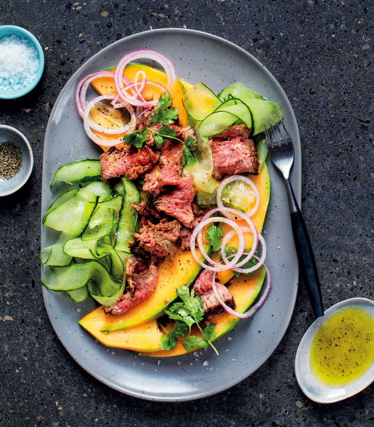 Read more about the article Supercharged spanspek and paprika steak salad