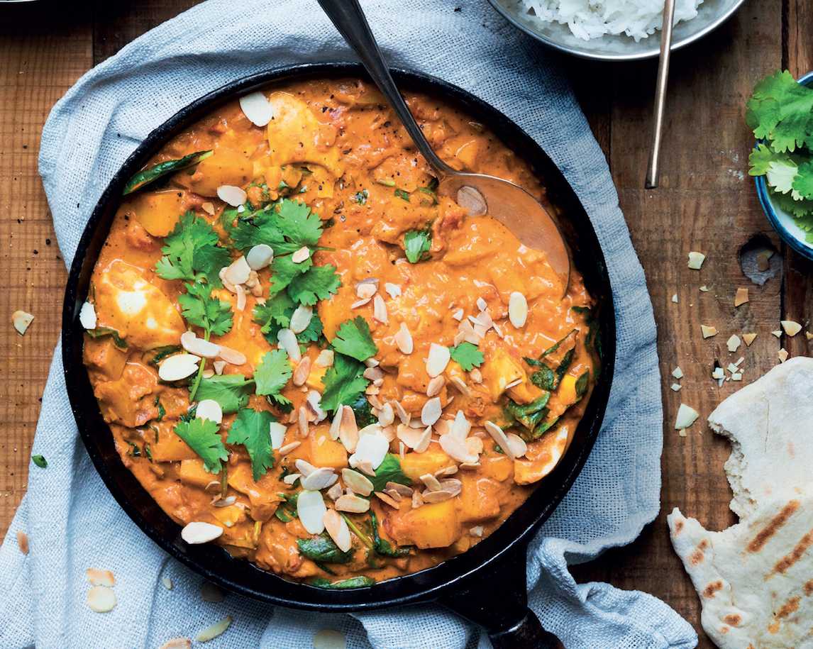 Read more about the article Meat-free egg, potato and spinach curry