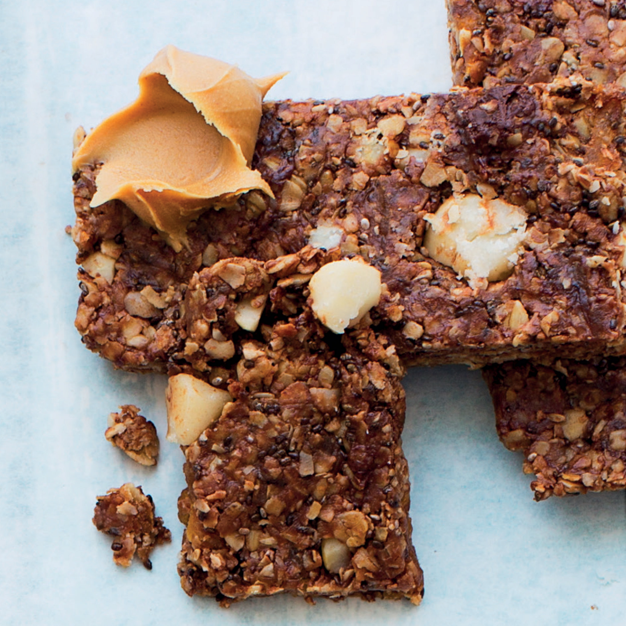 Read more about the article Chocolate, chia and peanut butter bars