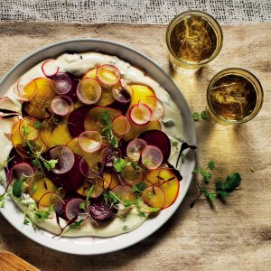 Read more about the article Vegetable carpaccio with yoghurt dressing